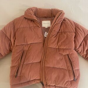 American Eagle Corduroy Puffer Jacket - Dusty Rose